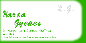 marta gyepes business card